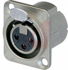 RECEPTACLE DLX SERIES 3 PIN FEMALE - SOLDER - NICKEL/SILVER - 70088366 - Allied Electronics, Inc.