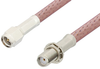 SMA Male to SMA Female Bulkhead Cable 18 Inch Length Using RG142 Coax - PE3494-18 - Pasternack