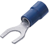 Terminal, Spade/fork, #8, Crimp, Blue; Product Range Multicomp Pro - 34P2383 - Newark, An Avnet Company