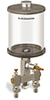 Clear View Multiple Feed Manual Lubricator, 1 qt Pyrex Reservoir, 2 Feeds, 1/4” OD Tube Outlets - B4463-032PB021W - Oil-Rite Corp.