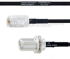 N Female to N Female Bulkhead MIL-DTL-17 Cable M17/84-RG223 Coax in 72 Inch - FMHR0040-72 - Fairview Microwave Inc.