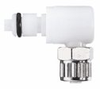 Quick-Disconnect Compression Elbow Insert; Straight-through, PP, 3/8