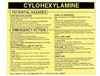 Brady B-928 Black on Yellow Rectangle Vinyl Hazardous Material Label - 4 1/2 in Width - 3 3/4 in Height - Printed Text = CYLOHEXYLAMINE - 93517 - 754476-93517 - R. S. Hughes Company, Inc.