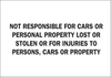 Brady B-120 Fiberglass Reinforced Polyester Rectangle White Parking Security Sign - 20 in Width x 14 in Height - 70458 - 754476-70458 - R. S. Hughes Company, Inc.
