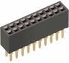 4+4 Pos. Female DIL Vertical Throughboard Conn. - M50-3000445 - Harwin Plc