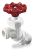 45 White PVC Inlet Hose Bibb Valve - 16766 - U.S. Plastic Corporation