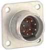 connector,metal circ,sq flange recept,bayonet mating,9 #20 solder pin contact - 70143323 - Allied Electronics, Inc.