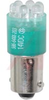 Lamp;LED;T-3 1/4;Mini Bayonet(BA9s);Green;Clear;14V;40mA;3400mcd;100K Hrs;NonPol - 70082246 - Allied Electronics, Inc.