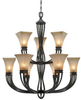 1850-9 RT Large Chandeliers-Glass Shade - 410445 - Capital Lighting, Inc.