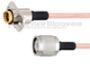 Slide-On BMA Jack 2 Hole Flange to TNC Male Cable RG405 Type .086 Coax in 60 Inch - FMCA1604-60 - Fairview Microwave Inc.