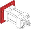 Series LH Low Pressure Hydraulic Cylinder - Model LH22 NFPA Style MF6 -- Blind Square Flange Mounting - Image