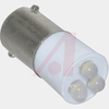 LAMP, T3-1/4 BA9S, WHITE DIFF, 24V, 3 LEDS - 70117678 - Allied Electronics, Inc.