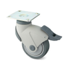 DUAL BRAKE SYSTEM CASTER WITH BRAKE (PLATE) - EX-100PS -- EX-100PS