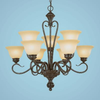 Mid. Chandeliers-Glass Up - 734030 - Capital Lighting, Inc.