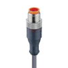 Sensor / Actuator Connector: M12 Standard, Cordset, Single ended, Straight Male, 3-pole; with Grey PVC 22 AWG cable - RST 3-659 - Belden Inc.