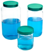 Safety Coated Glass Wide Mouth Bottles with Caps - 70098 - U.S. Plastic Corporation