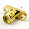 SMA Female (Jack) Connector Stub Terminal 2 Hole Flange (Panel Mount), Solder, Gold Plated Brass Body, Length 0.61 In - SC3780 - Fairview Microwave Inc.