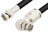 75 Ohm BNC Male to 75 Ohm BNC Male Right Angle Cable 36 Inch Length Using 75 Ohm RG6 Coax - PE33407-36 - Pasternack