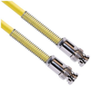 PL75-7 TRB Plug 3-Slot Male to PL75-7 TRB Plug 3-Slot Male 75 Ohm TRC-75-2 Triaxial cable Yellow jacket 12-inch Triax Cable Assembly w/ Bend reliefs - MP-2613-12 - MilesTek Corporation