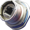 connector,metal circular,jam nut receptacle,rj45 ethernet,nickel finish - 70026502 - Allied Electronics, Inc.