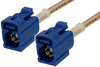 Blue FAKRA Jack to FAKRA Jack Cable 24 Inch Length Using RG316 Coax - PE38754C-24 - Pasternack