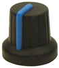 Soft Touch Knob, Black/blue, 16Mm; Shaft Type Multicomp Pro - 02AH4568 - Newark, An Avnet Company
