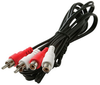 6ft 2 RCA Male to 2 RCA Female - Red and White Cable - 255-175 - SFCable.com