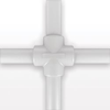 Molded Cross Component, Liveo™ Pharma-50 Tubing - 42065 - Qosina Corp.