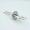 Power Feedthrough, 12000 Volts, 55 Amps, 2 Pins, 0.25″ Nickel Conductors, 2.16″ QF / KF Flange - A0114-5-QF - MPF Products, INC.