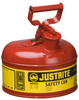 Justrite Red Steel 1 gal Safety Can - 11 in Height - 9 1/2 in Overall Diameter - 7110100 - 7110100 - R. S. Hughes Company, Inc.