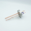 Thermocouple-Power Feedthrough, 1 Pair Type E, w/ Miniature TC Connector, 5000 Volts, 60 Amps, 3 Pins, 2.75″ Conflat Flange - A0453-4-CF - MPF Products, INC.