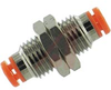 Fitting, mini bulkhead union, 1/2-20UNFthread, for 1/4 OD tube - 70071169 - Allied Electronics, Inc.