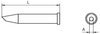 Soldering Iron Tip, 45 Round, Bent, 2.4 Mm Rohs Compliant Weller - 34P1552 - Newark, An Avnet Company