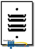 Leviton 1-Gang Louvre Strap Mtg. Device Louvre Wallplate - 81080 - TelephoneStuff.com