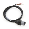 Amphenol Sine Systems AT04GY-4P-N-TPE-M1, 4-Way AT Receptacle Connector Single-Ended Molded Cable Assembly, 1 Meter Length -- 39284