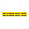 Brady B-946 Black on Yellow Vinyl Self-Adhesive Pipe Marker - 1 1/8 in Height - 3/4 in Character Height - 7 in Length - Printed Msg = DOMESTIC HOT WATER RETURN - 7088-4 - 754476-91986 - R. S. Hughes Company, Inc.