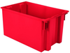 Akro-Mils 3.7 ft, 27.4 gal 100 lb Red Industrial Grade Polymer Stackable Tote - 29 1/2 in Length - 19 1/2 in Width - 15 in Height - 35300 RED - 35300 RED - R. S. Hughes Company, Inc.
