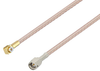 Snap-On MMBX Plug Right Angle to SMA Male Cable 12 Inch Length Using RG316-DS Coax - PE3C4053-12 - Pasternack