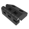 Butt Hinge, 48 mm size, with Mounting Counter bore Holes and Threaded Mount, Polyamide, Black -- EH-DHIF-5048-HI - Image