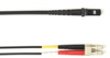 1-m, LC-MTRJ, 50-Micron, Multimode, Plenum, Black Fiber Optic Cable -- FOCMP50-001M-LCMT-BK - Image