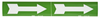 Brady B-946 White on Green Vinyl Self-Adhesive Pipe Marker - 2 1/4 in Height - 7 in Length with Down Arrow - 76503 - 754476-76503 - R. S. Hughes Company, Inc.