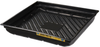 Justrite Black High Density Polyethylene 23 gal Tray - 34 in Width - 5 1/2 in Height - 37 3/4 in Overall Diameter - 28718 -- 28718 - Image