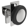 Compression Latch, Self-Adjusting, Medium Size, No Restriction, Black Knob, 2.8-4.4mm Panel, 9.5-19.1mm Grip, Steel, Zinc Plated, Bright Chromate -- 44-99-119-12 - Image