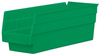 Akro-Mils 78 cu in Green Industrial Grade Polymer Shelf Storage Bin - 11 5/8 in Length - 4 1/8 in Width - 4 in Height - 1 Compartments - 30120 GREEN - 30120 GREEN - R. S. Hughes Company, Inc.
