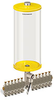 Yellow Color Key, Clear View Multiple Feed Electro Lubricator, 1 gal Acrylic Reservoir, 12 Feeds, 1/8