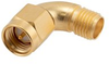 Radius RA SMA Male (plug) to SMA Female (Jack) Adapter, Gold Plated Stainless Steel Body, 1.2 VSWR - FMAD1193 - Fairview Microwave Inc.