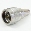 N Male (Plug) to BNC Female (Jack) Adapter, Passivated Stainless Steel Body, High Temp, 1.2 VSWR - SM3511 - Fairview Microwave Inc.