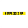 Brady B-946 Black on Yellow Vinyl Self-Adhesive Pipe Marker - 4 in Height - 3 1/2 in Character Height - 24 in Length - Printed Msg = COMPRESSED AIR - 7058-1HV - 754476-81246 - R. S. Hughes Company, Inc.