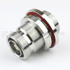 Bulkhead 7/16 DIN Female (Jack) to 7/16 DIN Female (Jack) Adapter IP67 Mated, Tri-Metal Plated Brass Body, 1.25 VSWR - SM4403 - Fairview Microwave Inc.