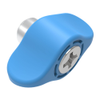 Captive Screw, M3 X 0.5 Thread, Press-in, Phillips Recess, Wing Knob, Blue - 4C-PH-M3-2P0-W008 - Southco